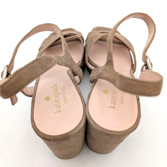 Kate Spade Delphi Heel Platform Sandal Women's Roasted Almond Size US9B EU39.5 - Picture 12 of 12